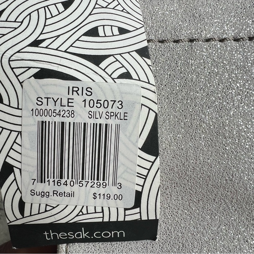 NWT The Sak Iris Demi Convertible Clutch Crossbody Shoulder Bag Silver Pyrite - Picture 6 of 9